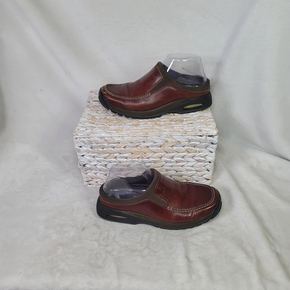 Cole Haan Shoes - Cole Haan County Retro Air Cushioned Leather Mules Burgandy Minimalist Size 7.5B